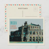 セミパーオペラオペラハウス&コンサートホール，ドレスデン ポストカード (正面/裏面)