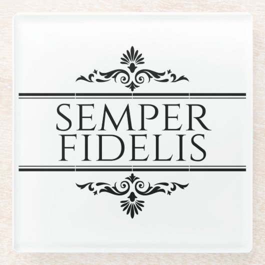 セミパーフィデリス ガラスコースター (正面)