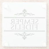 セミパーフィデリス ガラスコースター (裏面)