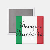 セミプリファミリアイタリアンと国旗の色 マグネット (正面/裏面)