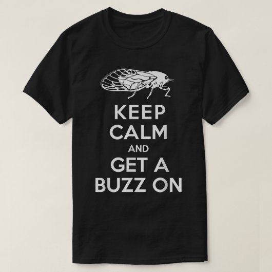 セミ保カダで落ち着いてバズを浴びる Tシャツ (デザイン正面)