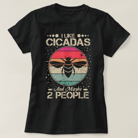 セミ好きセミ好き多分2人ファン Tシャツ (デザイン正面)