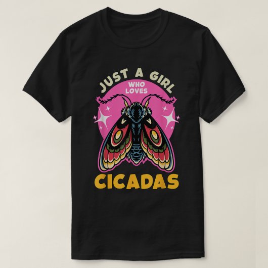 セミ昆虫昆虫学者を愛する少女にすぎない Tシャツ (デザイン正面)