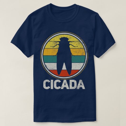 セミ昆虫昆虫学者ヴィンテージ Tシャツ (デザイン正面)