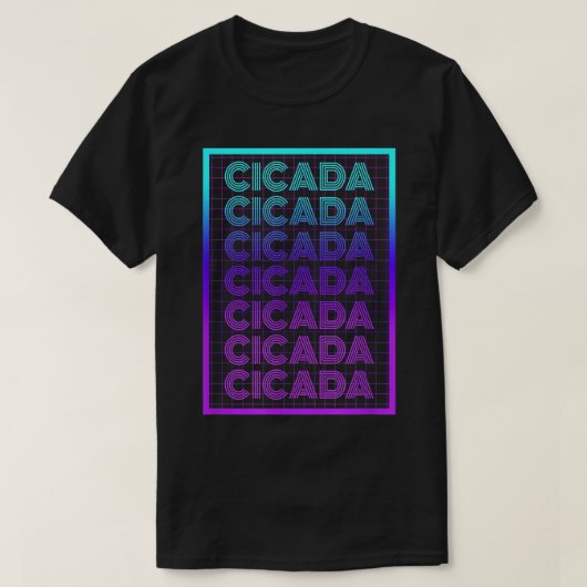 セミ昆虫70sレトロセミ tシャツ (デザイン正面)