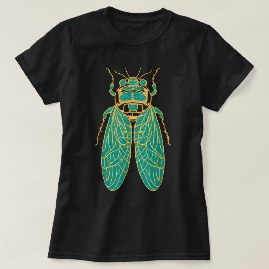 セミ素晴らしタ昆虫東葉Xセミ Tシャツ (デザイン正面)