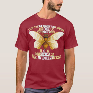 セミ素晴らしダスイースタンブロッドX Usa 2021昆虫 Tシャツ