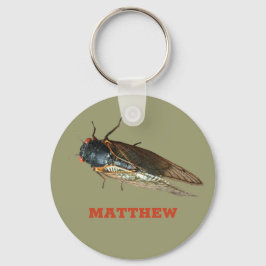 セミ虫の写真パーソナライズされた キーホルダー