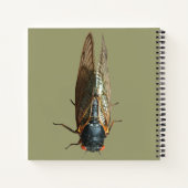 セミ虫の写真メッセーカスタムジ ノートブック (裏面)