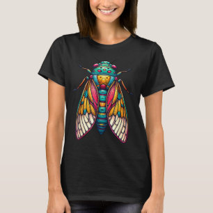 セミ虫セミカラフルダメンズ Tシャツ