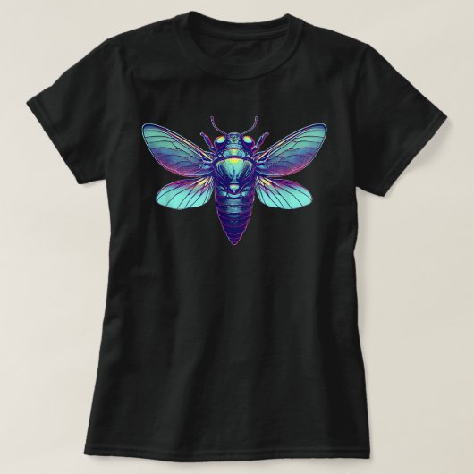 セミ虫セミカラフルダ出現 Tシャツ (デザイン正面)