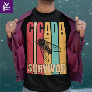 セミ遺族レトロ Tシャツ