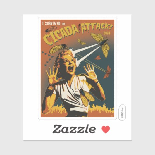 セミ2024号叫び声 シール (シート)