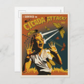 セミ2024号叫び声 ポストカード (正面/裏面)