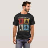 セミ・ウィスパー・セミ侵入2024 Brood XIII Br Tシャツ (正面フル)