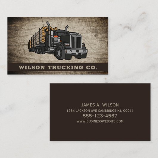 セミ・トラック・ロッキング・トラック貨物 名刺 (正面/裏面)