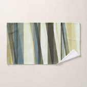 セミ・ブラウンとブルーの半透明の層 バスタオルセット (ハンドタオル)