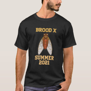 セミBrood X 2021夏の虫セミ侵入 Tシャツ