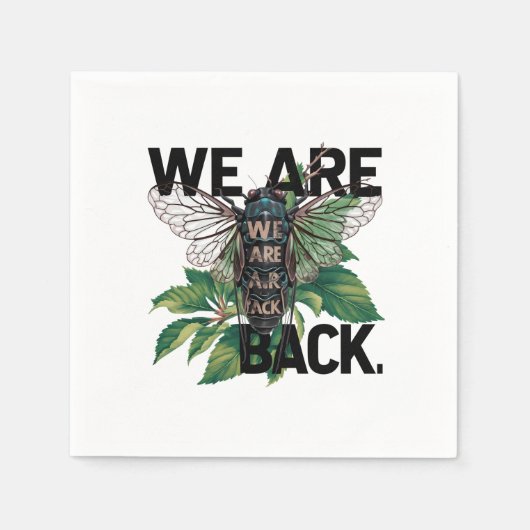 セミTシャツデザイン スタンダードカクテルナプキン (正面)