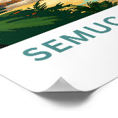 セムックシャンピーグアテマラトラベルプリント ポスター (角)