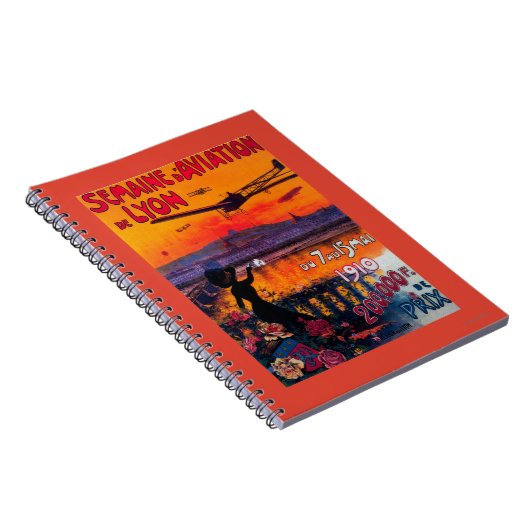 セメイン・ダビエーション・デ・リヨン・ヴィンテージ・ポスター ノートブック (右側)