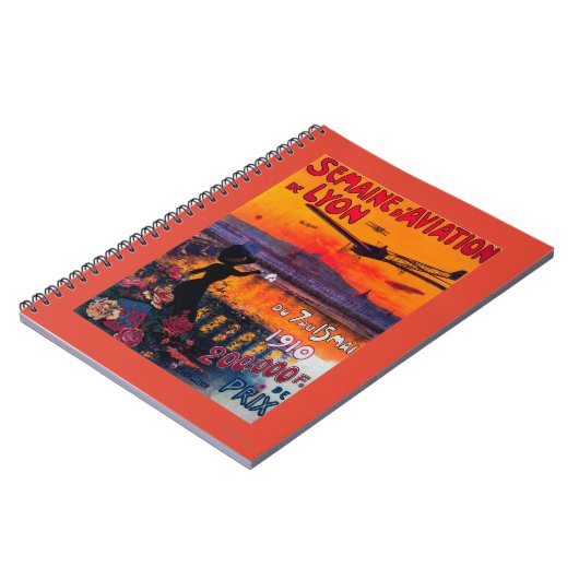 セメイン・ダビエーション・デ・リヨン・ヴィンテージ・ポスター ノートブック (左側)