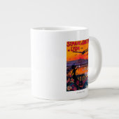 セメイン·デ·リヨン·ヴィンテージ·ポスター ジャンボコーヒーマグカップ (正面右)