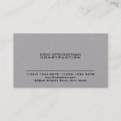 セメントのクラフトのシンプルでミニマルな灰色のスタイル 名刺 (正面)