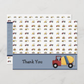 セメントのトラックの平らなサンキューカード サンキューカード (正面/裏面)