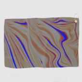 セメントの層の間の狭い青い波紋 ゴルフタオル (横)