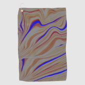 セメントの層の間の狭い青い波紋 ゴルフタオル (正面)