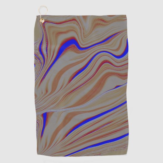 セメントの層の間の狭い青い波紋 ゴルフタオル (正面)