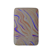 セメントの層の間の狭い青い波紋 バスマット (正面縦)