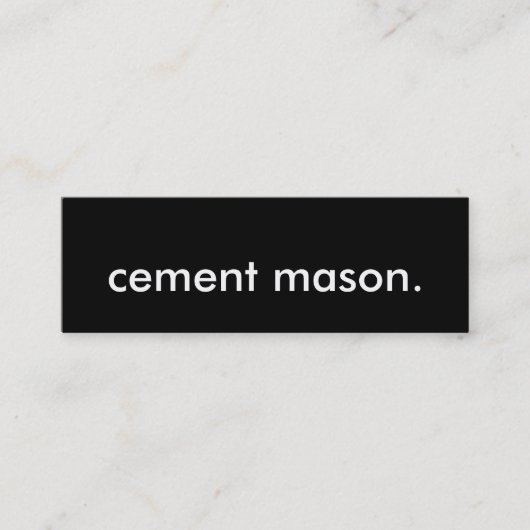 セメントの石大工 スキニー名刺 (正面)
