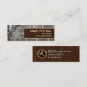 セメントの(ばちゃばちゃ)跳ねるの煉瓦積みの罰金木穀物 スキニー名刺 (正面/裏面)