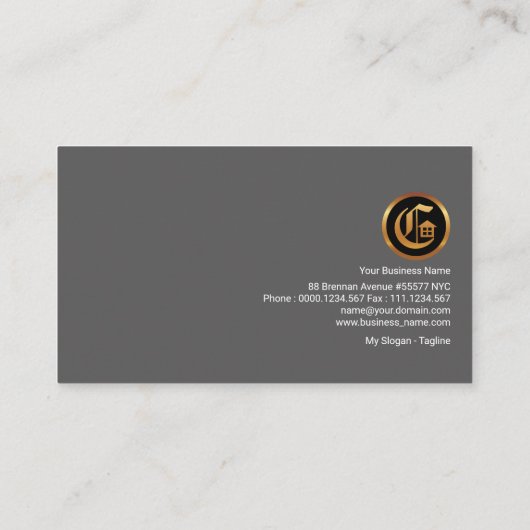 セメントは大きい石の建築業者で動作します 名刺 (裏面)