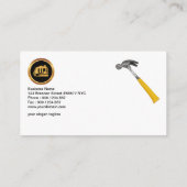 セメントは木製の羽目板の建築業者を働かせます 名刺 (裏面)