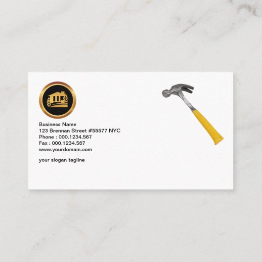 セメントは木製の羽目板の建築業者を働かせます 名刺 (裏面)