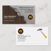 セメントは木製の羽目板の建築業者を働かせます 名刺 (正面/裏面)