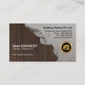 セメントは木製の羽目板の建築業者を働かせます 名刺 (正面)