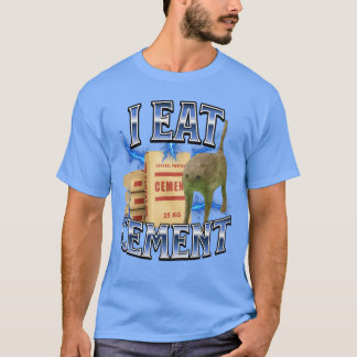 セメントを食べる呪われた猫 奇妙で面白い特定のミーム Tシャツ