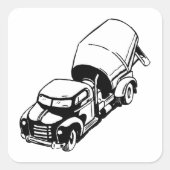 セメントトラックのシール スクエアシール (正面)