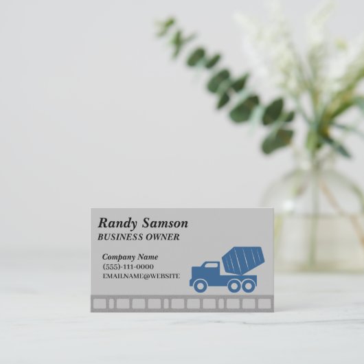 セメントトラック建築サービス 名刺 (スタンド正面)