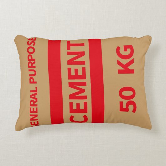 セメントバッグ枕 アクセントクッション (正面)