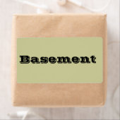 セメントベージュの地下室移動ラベル ラベル (インサイチュ)