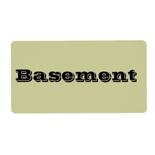 セメントベージュの地下室移動ラベル ラベル (正面)