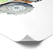 セメントミキサーウォールアート ポスター (角)