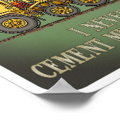 セメントミキサートラックオペレータ引用文ポスター ポスター (角)