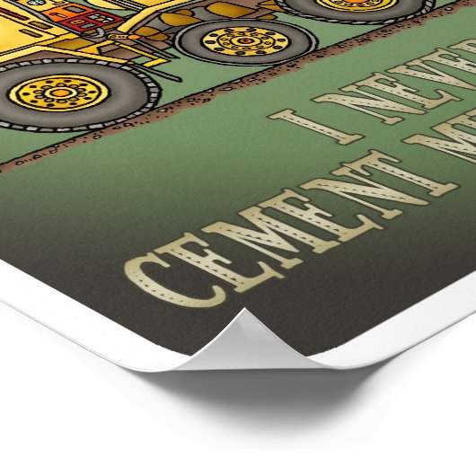 セメントミキサートラックオペレータ引用文ポスター ポスター (角)