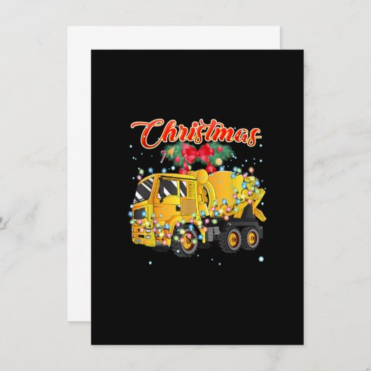 セメントミキサートラッククリスマス 招待状 (正面/裏面)